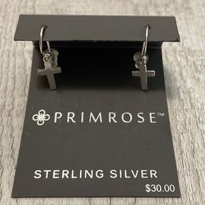 Sterling Silver Cross Earrings